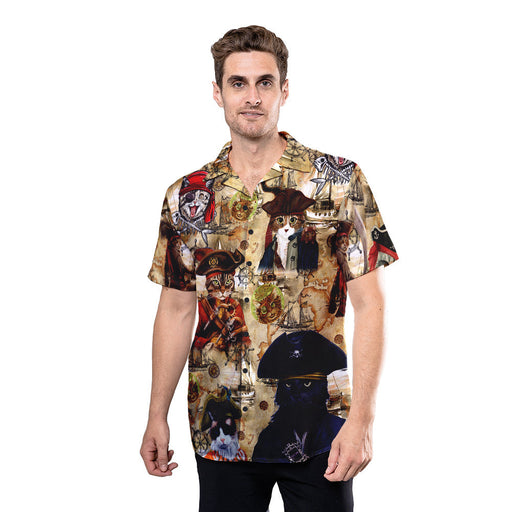 Amazing Pirate Cat Unisex Hawaiian Shirt