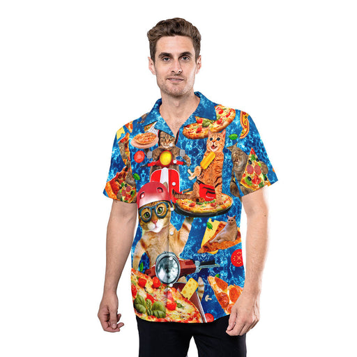 All I Need Is Pizza And My Cat Unisex Hawaiian Shirt