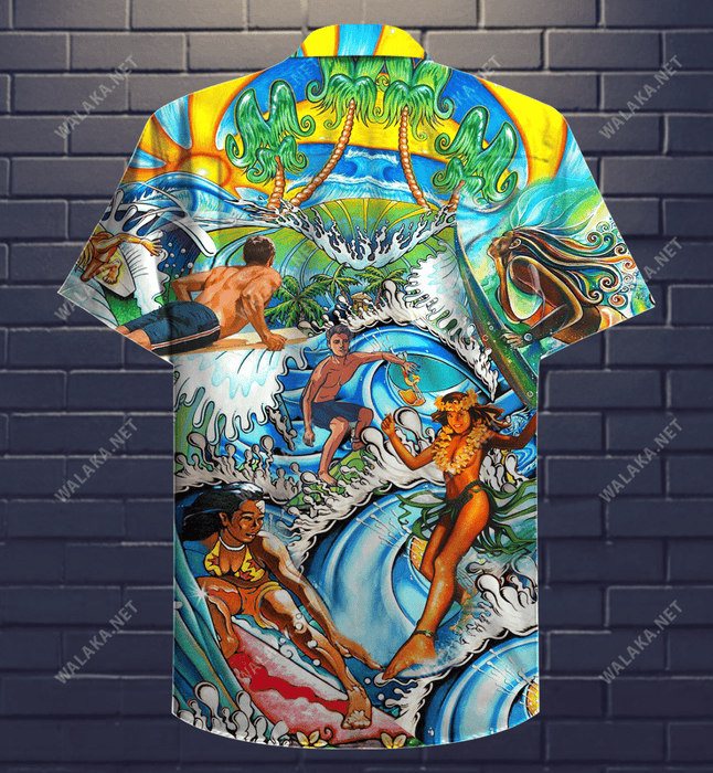 All I Need Is Surfing In Hawaii Unisex Hawaiian Shirt