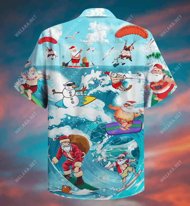 All I Want For Christmas Is Surfing Right Now Hawaiian Shirt