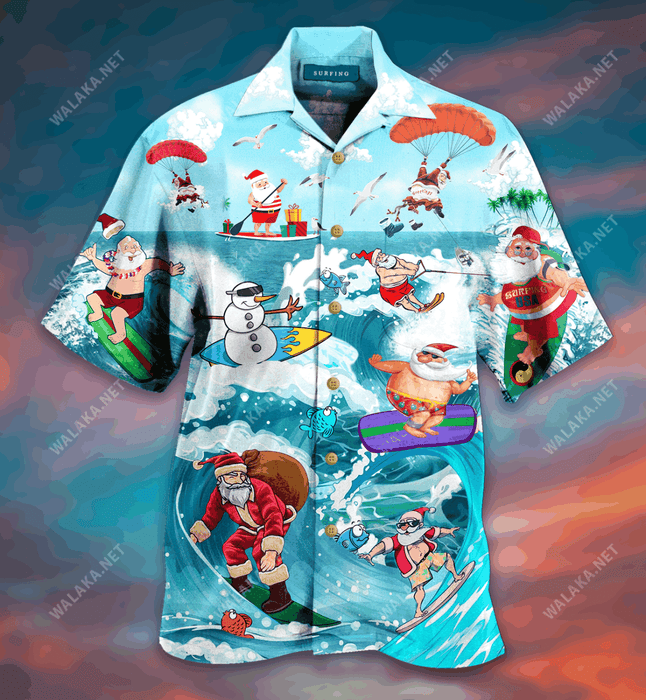 All I Want For Christmas Is Surfing Right Now Hawaiian Shirt