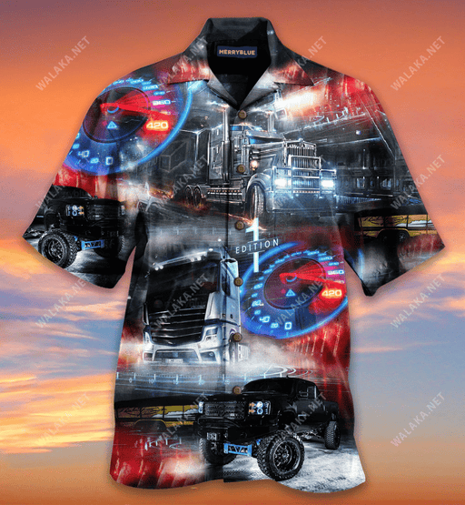 Here Is Truck Lover Truck Driver Unisex Hawaiian Shirt