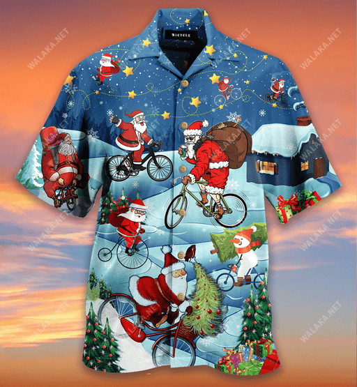 I'm Dreaming Of A Bike Christmas Hawaiian Shirt