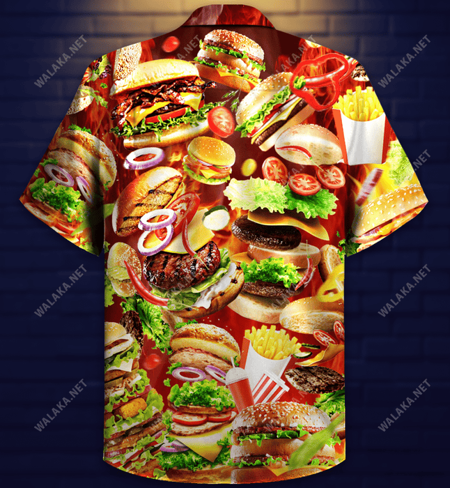 All I Need Is You And Hamburger Unisex Hawaiian Shirt