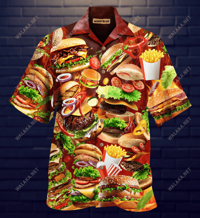 All I Need Is You And Hamburger Unisex Hawaiian Shirt