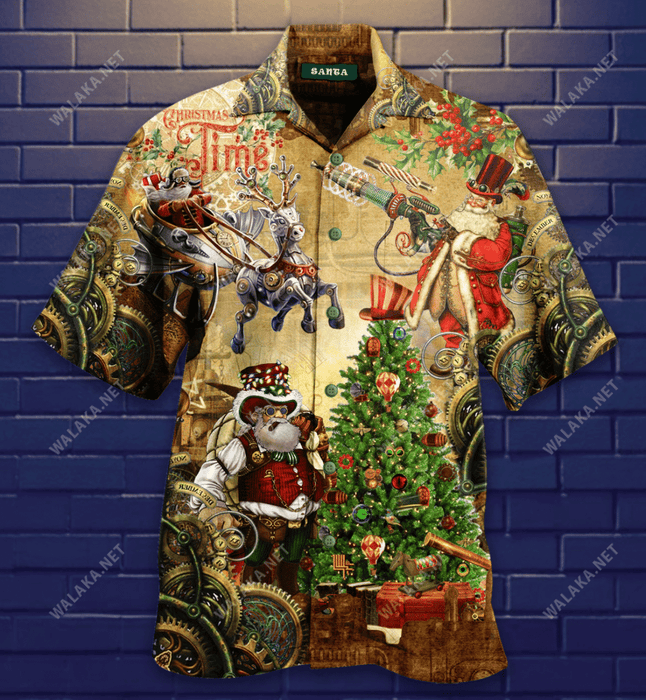 Steampunk Christmas Hawaiian Shirt