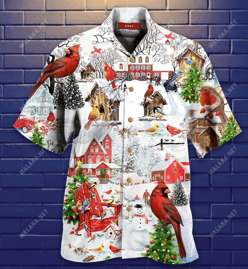 Amazing Christmas Birds Unisex Hawaiian Shirt