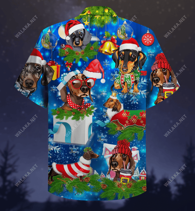 Short On Legs, Long On Love Dachshund Christmas Hawaiian Shirt