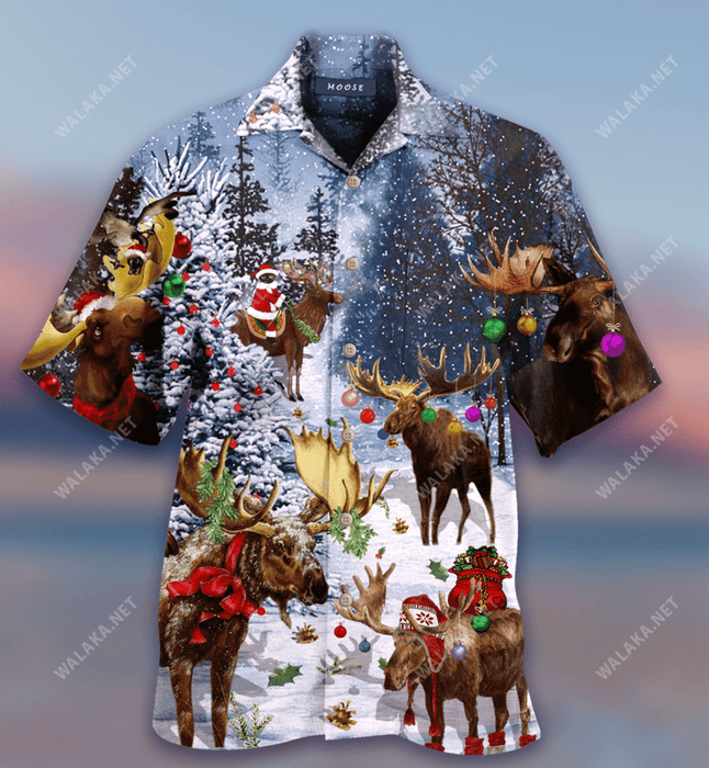 Merry ChristMoose! Hawaiian Shirt