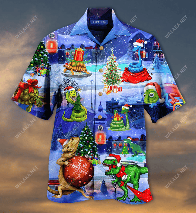 Christmas Reptiles Hawaiian Shirt