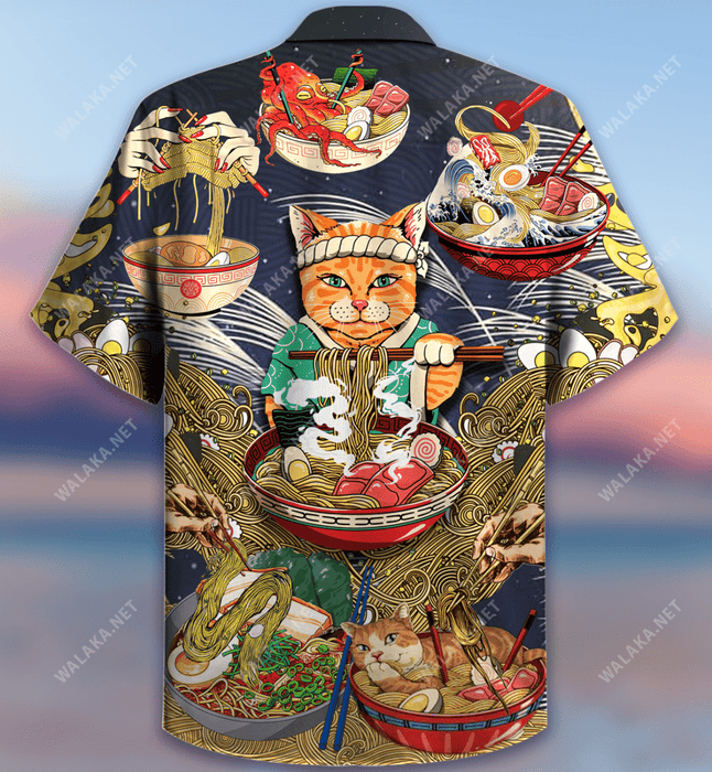 But First, Ramen And Cats Unisex Hawaiian Shirt