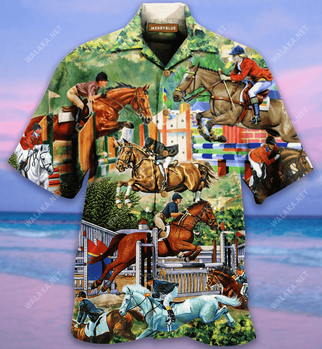 Those Who Don't Jump Will Never Fly Show Jumping Unisex Hawaiian Shirt