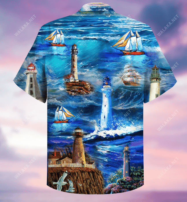 Blue Lighthouse Unisex Hawaiian Shirt