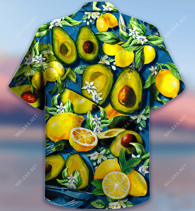 Avocado Lemon Summer Time Unisex Hawaiian Shirt