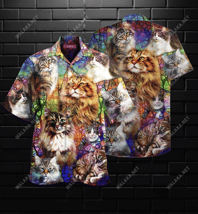 Life Is Better With A Cat Unisex Hawaiian Shirt
