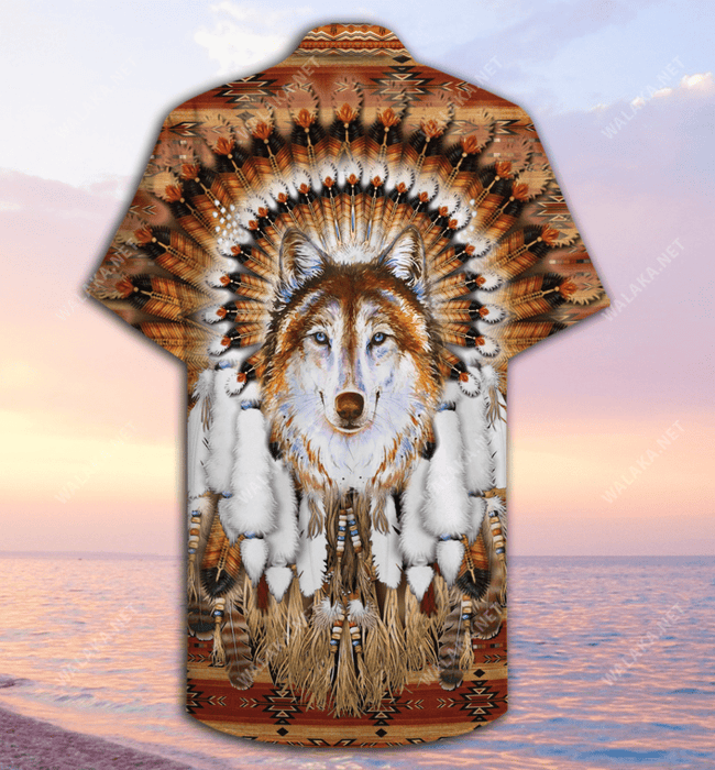 Wolf Feather Headdress Unisex Hawaiian Shirt