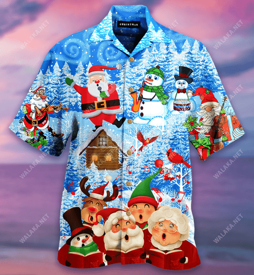 Let's Sing Christmas Song Together Hawaiian Shirt
