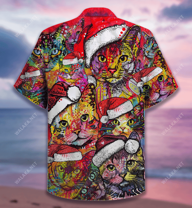 Painting Cat Christmas Hawaiian Shirt