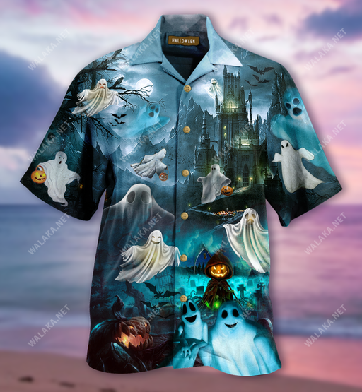 Say Boo and Scary On Unisex Hawaiian Shirt