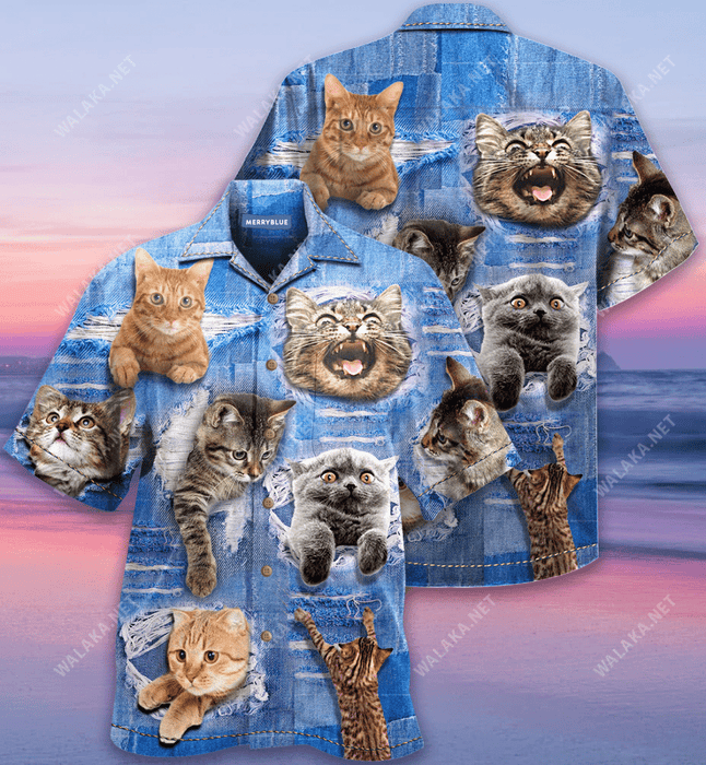 Cat Dad Life Is Purrrrfect Unisex Hawaiian Shirt