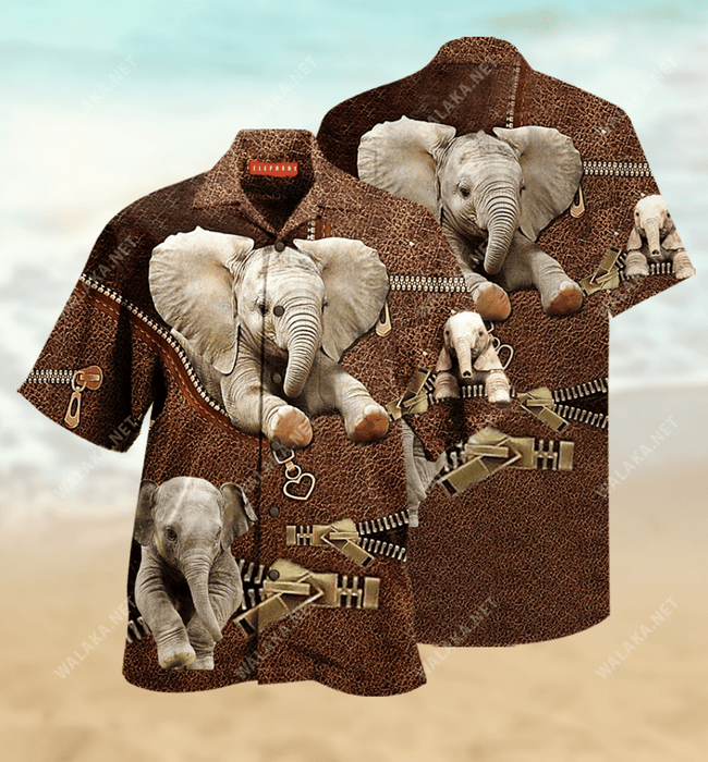 Awesome Elephant Unisex Hawaiian Shirt