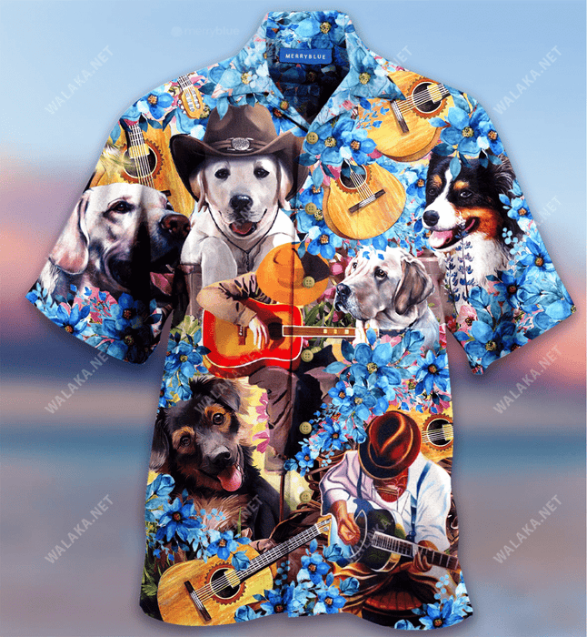 That’s What I Do I Pet Dogs I Play Guitars And I Know Things Unisex Hawaiian Shirt