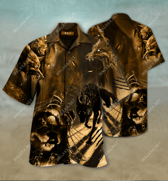 Amazing Black Wolf Unisex Hawaiian Shirt