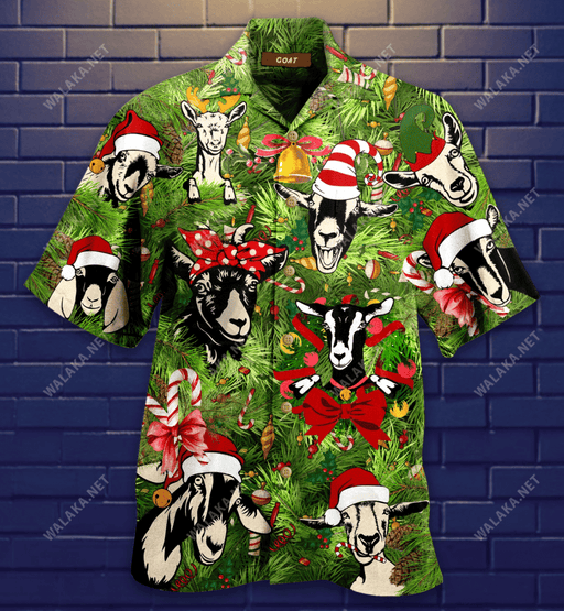 Christmas Goats Hawaiian Shirt