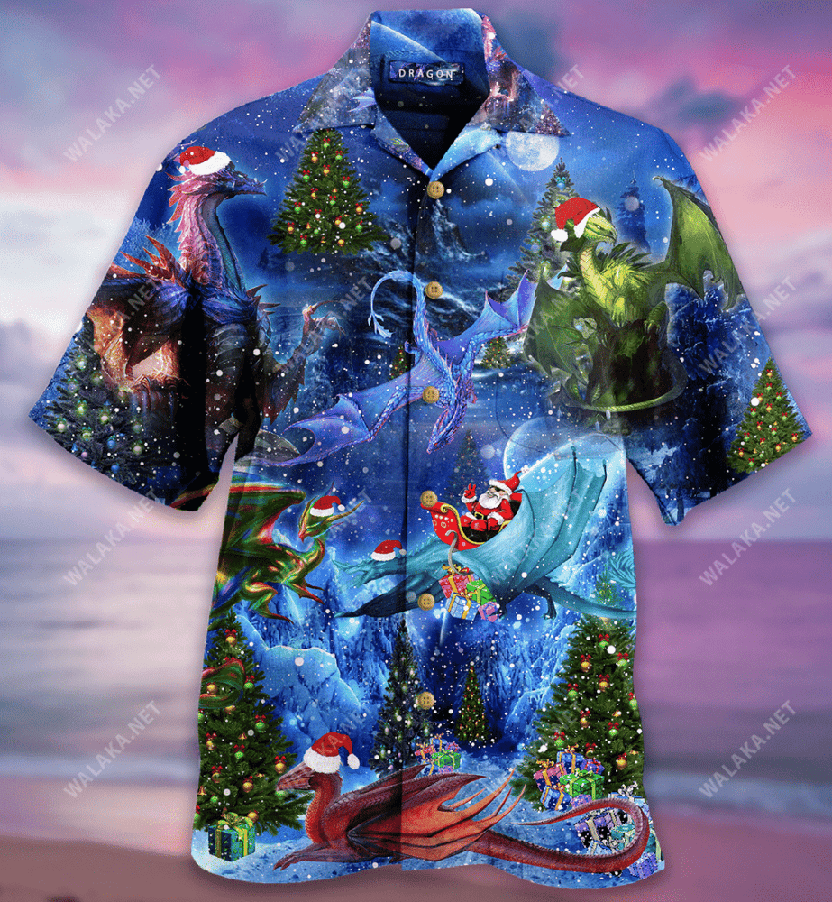 Welcome To Christmas Dragons Hawaiian Shirt