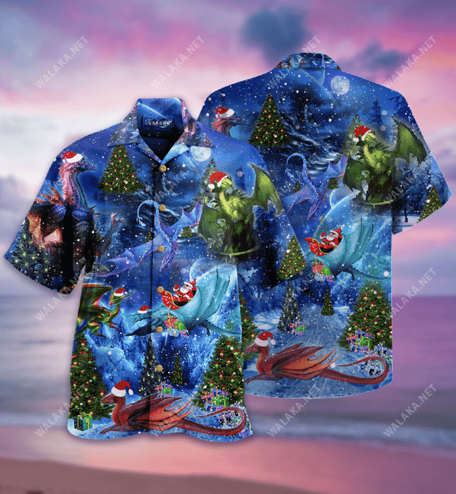 Welcome To Christmas Dragons Hawaiian Shirt