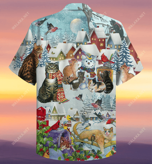 Cat Bird Unisex Hawaiian Shirt