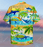 Bright Rainbow And Sharks Hawaiian Shirt