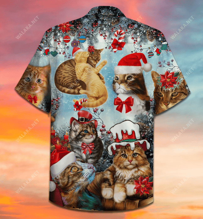 OMG Christmas Cats Hawaiian Shirt