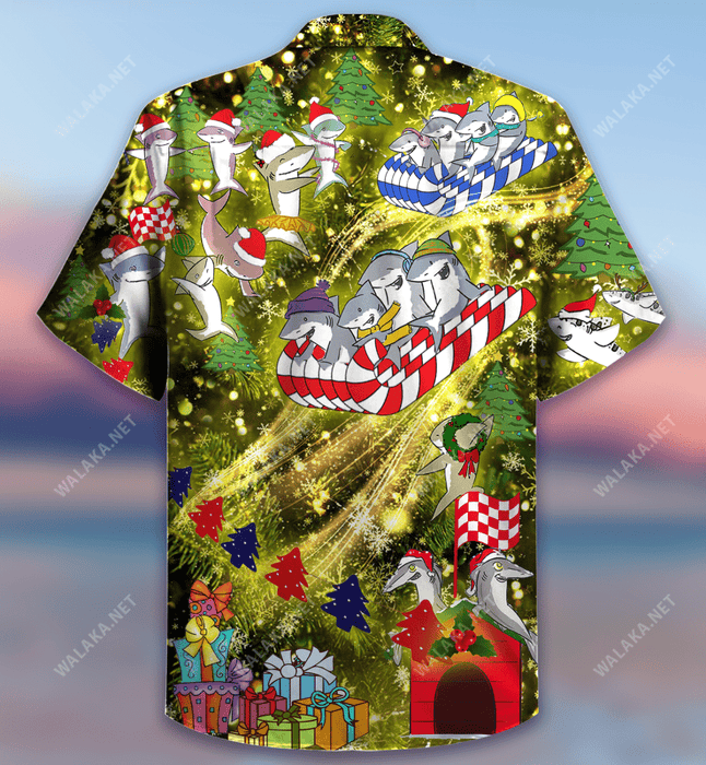 Always Be A Shark Christmas Hawaiian Shirt
