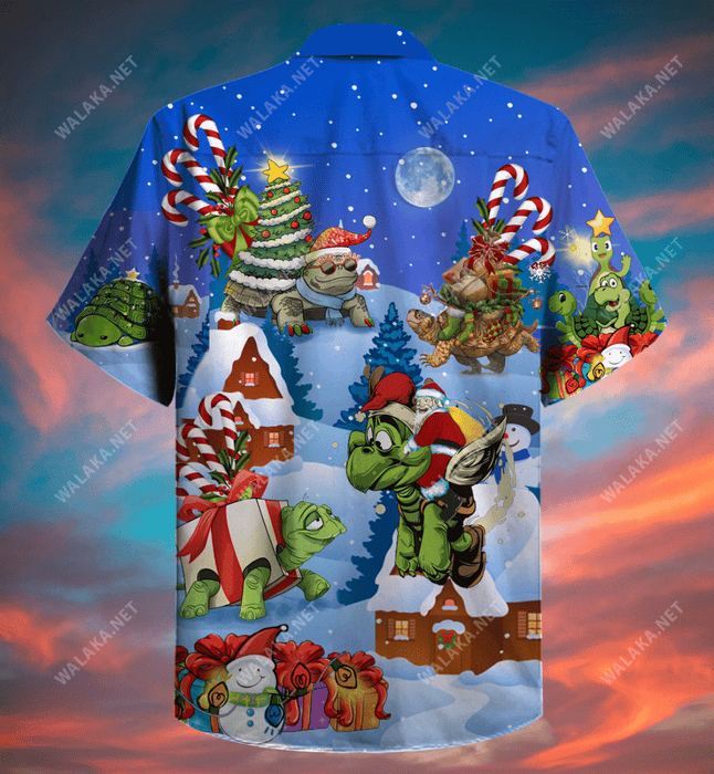 Turtle Will Bring You Merry Christmas Hawaiian Shirt