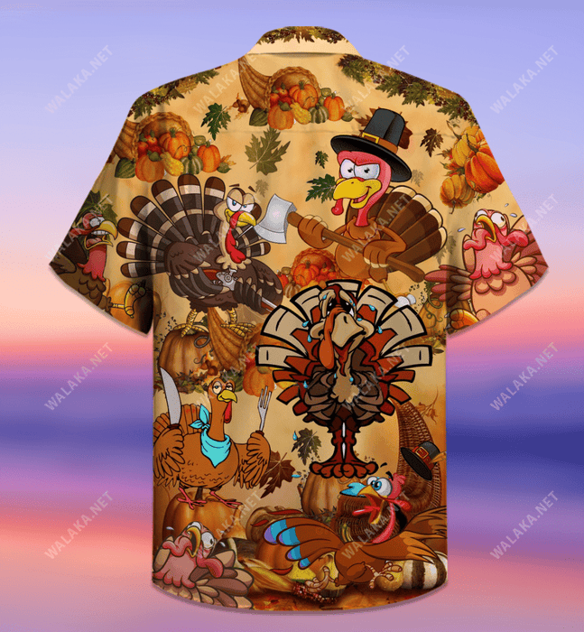 Happy Turkey Day Thanksgiving Hawaiian Shirt