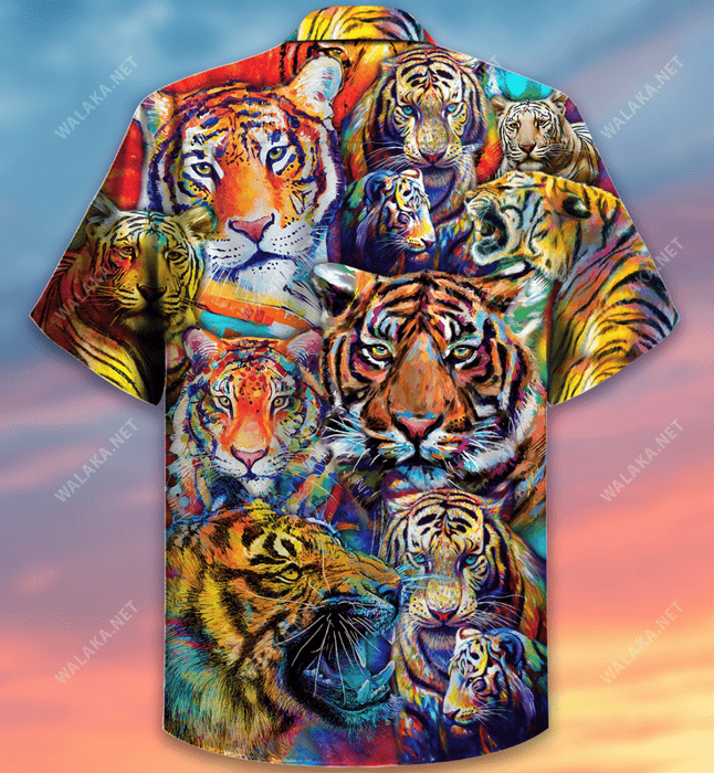 Colorful Wild Tiger Unisex Hawaiian Shirt
