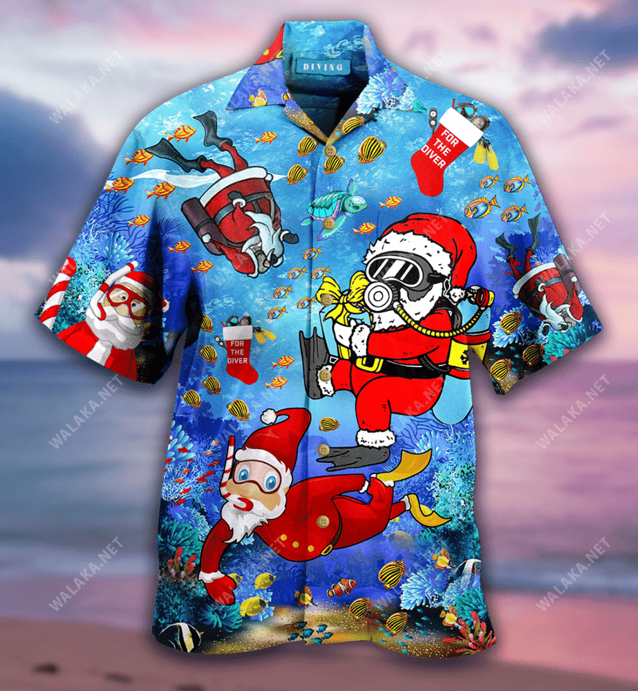 Santa Claus Dives Hawaiian Shirt