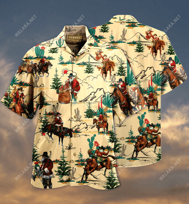 Cowboy Santa Claus Hawaiian Shirt