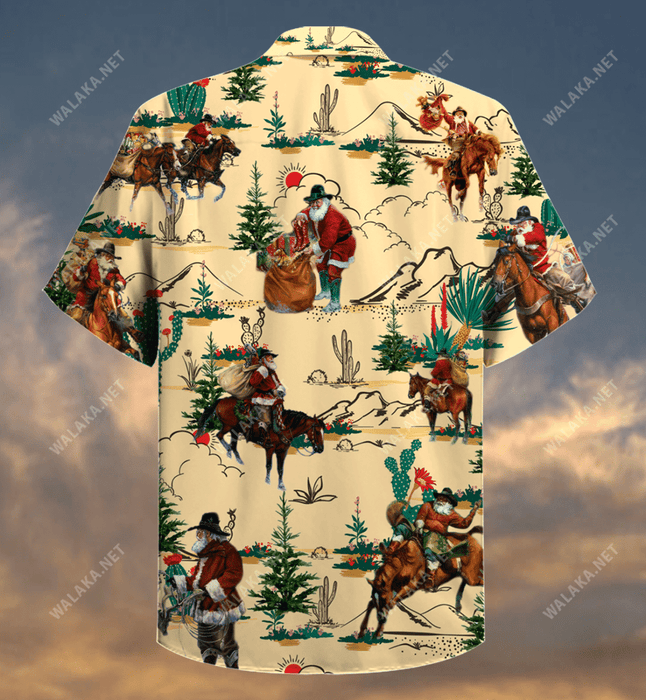 Cowboy Santa Claus Hawaiian Shirt