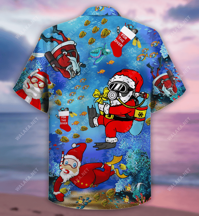 Santa Claus Dives Hawaiian Shirt