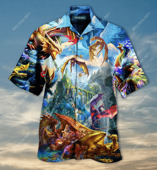 Fantasy Dragons Land Hawaiian Shirt