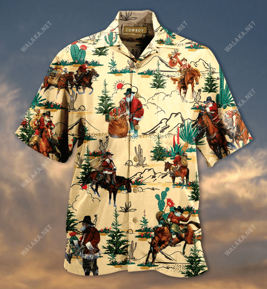 Cowboy Santa Claus Hawaiian Shirt