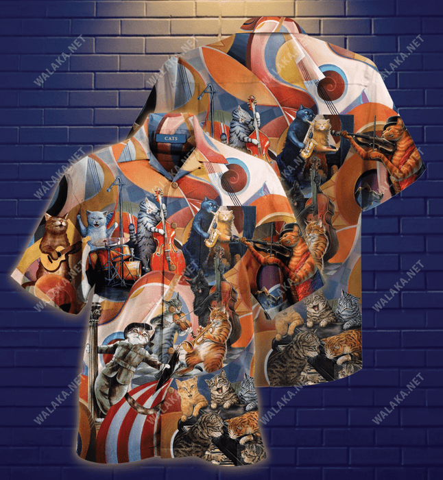 Amazing Cats Band Hawaiian Shirt