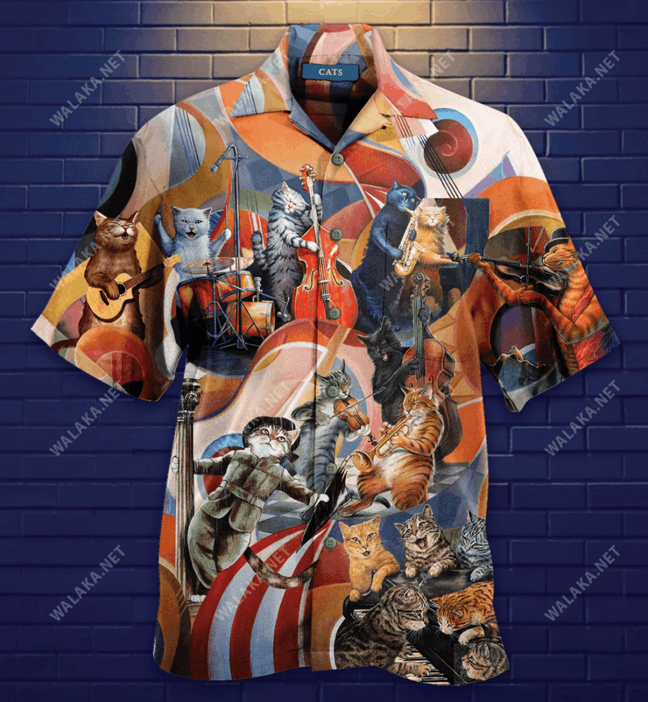 Amazing Cats Band Hawaiian Shirt