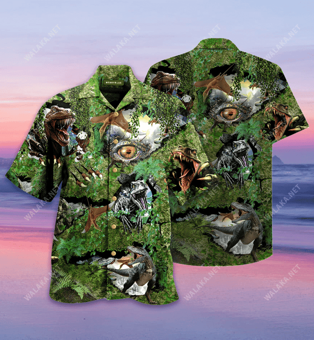 T-rex Just Wanna Say Hi Unisex Hawaiian Shirt