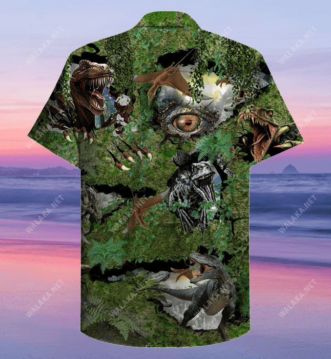 T-rex Just Wanna Say Hi Unisex Hawaiian Shirt