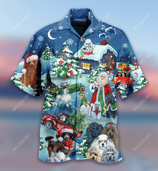 Merry Poodle Christmas Hawaiian Shirt