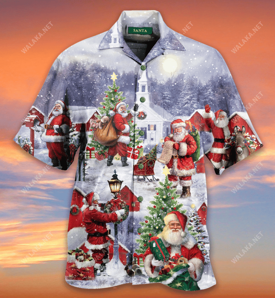 Santa Claus Is Coming Hawaiian Shirt