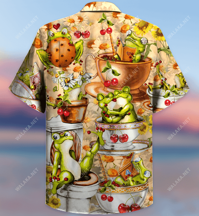 Relaxing Days Of Lazy Frog Unisex Hawaiian Shirt
